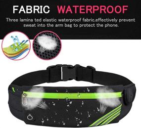 img 1 attached to 🏃 Waterproof Reflective Running Waist Pack - LBW Slim Workout Fanny Pack with Cell Phone Holder for Fitness, Jogging, Hiking, and Travel - Adjustable Waist Pouch Bag for Men and Women