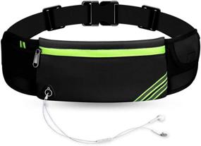 img 4 attached to 🏃 Waterproof Reflective Running Waist Pack - LBW Slim Workout Fanny Pack with Cell Phone Holder for Fitness, Jogging, Hiking, and Travel - Adjustable Waist Pouch Bag for Men and Women