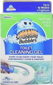 img 2 attached to 🚽 Scrubbing Bubbles Toilet Gel Rain Shower: 1 Dispenser & 6 Gel Stamps (2 Pack) - Varying Packaging Included
