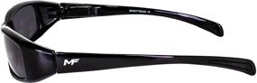 img 2 attached to 🕶️ Black Frames Super Dark Lens Motorcycle Sunglasses - Bad Attitude Eyewear