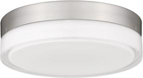 img 4 attached to 💡 Autelo 11" LED Flush Mount Ceiling Lights in Brushed Nickel - 3000K Bedroom Light Fixture for Living Room, Kitchen, and Hallway - C2040 ST LED