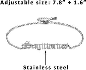 img 3 attached to Nanafast Anklet Zodiac Silver Sagittarius