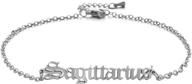 nanafast anklet zodiac silver sagittarius logo