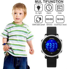 img 3 attached to ⌚ Waterproof Digital Stopwatch Watches for Boys - Watch Function