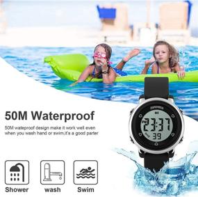 img 2 attached to ⌚ Waterproof Digital Stopwatch Watches for Boys - Watch Function