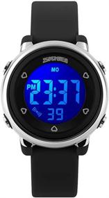 img 4 attached to ⌚ Waterproof Digital Stopwatch Watches for Boys - Watch Function