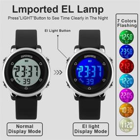 img 1 attached to ⌚ Waterproof Digital Stopwatch Watches for Boys - Watch Function