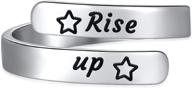 🎭 hamilton broadway musical ring - rise up spiral wrap twist ring for alexander hamilton fans logo