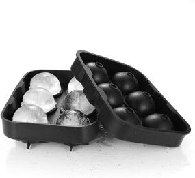 img 2 attached to Silicone Ice Cube Tray Set of 4 with Lid - Sphere Ice Ball, Large Square, Diamond Cut & Hexagonal Shapes Ice Maker for Whiskey - Reusable, BPA Free, and Freezer Friendly