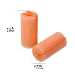 img 2 attached to 🍊 Soft Foam Sponge Hair Rollers - Flexible Sleeping Hair Curlers for Hair Styling - 36 Pieces (Orange)