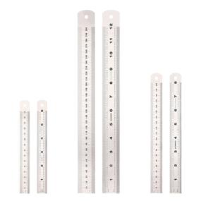 img 4 attached to 6 Pack Stainless Steel Ruler Set(6