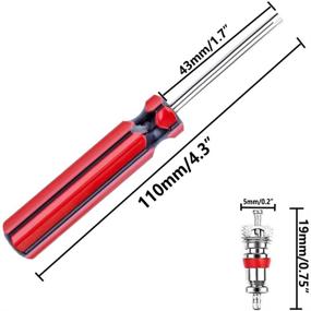 img 3 attached to 🔧 Двухчастый инструмент для удаления вентильного ядра из поршня шины автомобиля с одной головкой - ремонтные инструменты для шин с 10 вентильными ядрами.