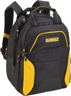 🎒 dewalt dgcl33 lighted usb charging tool backpack: ultimate organization and convenience in yellow leathercraft logo