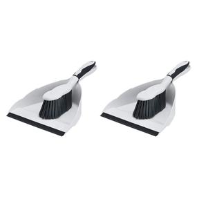 img 4 attached to 🧹 AmazonCommercial 2-Pack Grey LF2100-2P 9-inch Dustpan and Brush Set – Efficient Cleaning Combo for Every Space