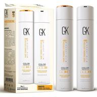 🌈 gk hair global keratin moisturizing shampoo and conditioner sets (10.1 fl oz/300ml) for color treated hair - sulfate paraben-free formula - suitable for all hair types - ideal for daily use by men and women logo