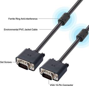 img 3 attached to 💻 ENUODA Black Computer Monitor Cable: Superior Quality Industrial Electrical Connection