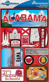 img 1 attached to Explore Alabama with Reminisce Jet Setters ✈️ Dimensional Stickers: A Perfect Addition to Your Travel Scrapbook!