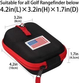 img 1 attached to 🏌️ Hard Case Golf Range Finder Bag for USA Flag, Tectectec, Callaway & Other Top Brands - Customizable with Your Personalized Name Stitching