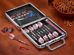img 2 attached to Efficient Storage Solution: Casemaster Ternion Aluminum Dart Carrying Case for 9 Darts (Steel Tip or Soft Tip) with Flight-Saving Design, 8 Accessory Pockets, and a Spacious Mega Pocket