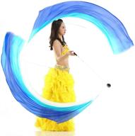 🎪 kikigoal 2pcs 2.5x0.9m/98.43"x35.43" multi-colored dance silk veil poi - stunning performance accessories logo