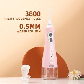 img 3 attached to 🦷 Portable Cordless Dental Oral Irrigator: Rechargeable, Professional Teeth Cleaner with 4 Jet Nozzles - Perfect for Home or Travel, Braces - Pink