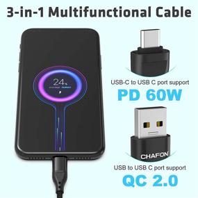 img 3 attached to ⚡ 10ft USB C to USB C 60W Fast Charging Cable: QC & PD 2-in-1 USB-A/C Type C Charger Cord for MacBook Air, iPad Pro 2020/2019/2018, Samsung Galaxy S21, Ultra Note 20, Type-C Laptops