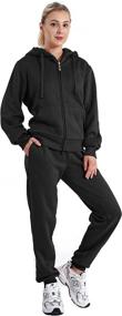 img 3 attached to 🏃 Soft Velour Tracksuit Women's 2-Piece Set: Jogging Sweatsuits for Comfortable Sports