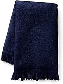 img 3 attached to Navy Blue Fringed Fingertip Towels - Soft Cotton Terry-Velour - 4 Pack, 11x18 Inches