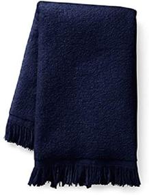 img 2 attached to Navy Blue Fringed Fingertip Towels - Soft Cotton Terry-Velour - 4 Pack, 11x18 Inches