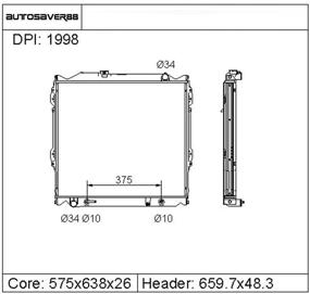 img 1 attached to Высококачественная замена радиатора для Toyota 4Runner 2.7L L4 и 3.4L V6 1996-2002 от AUTOSAVER88.