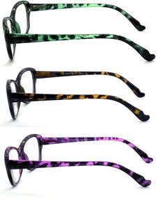 img 2 attached to 👓 EYE ZOOM 3 Pack Women's Cat Eye Tortoise Shell Reading Glasses