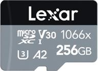 💽 lexar professional 256gb microsdxc uhs-i card with sd adapter silver series - high-speed read up to 160mb/s, for action cameras, drones, high-end smartphones, tablets (lms1066256g-bnanu) logo