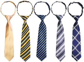 img 4 attached to 👔 Kilofly Pre Tied Adjustable Strap Necktie: Perfect Boys' Accessory for Stylish Neckties