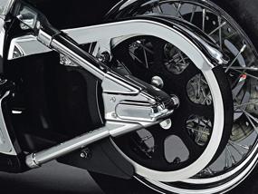 img 1 attached to 🏍️ Хромированные крышки подвески для мотоциклов Harley-Davidson Softail 2000-07 - аксессуар для мотоцикла Kuryakyn 8256