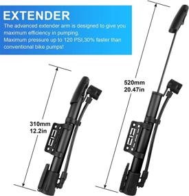 img 1 attached to 🚲 Cingfanlu Bicycle Pump with Gauge & Smart Valve Head - Ergonomic Bike Pump for Mountain Bike, Car, Motorcycle, Sports Balls & Inflatables - Glue-Less Puncture Kit included - 160 psi