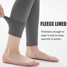 img 1 attached to Thermal High Waist Women's Fleece Lined Leggings with Tummy Control - Slimming Workout Running Tights for Winter Yoga