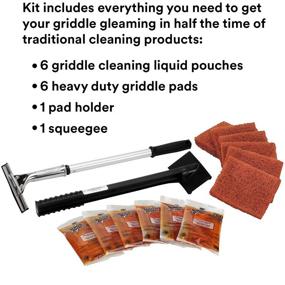 img 3 attached to 🔶 3M Scotch-Brite Griddle Cleaning System - Quick Clean, Heavy Duty, 3-5 Minute Cleaning, Orange