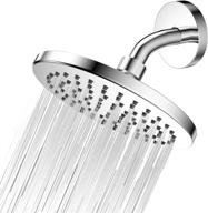 💦 fyrlleu high pressure 6-inch rainfall shower head: water-saving, brass joint, chrome finish logo