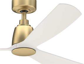 img 3 attached to 🌀 Fanimation FPD8534BS Kute 52 inch Ceiling Fan - Indoor/Outdoor, Matte White Blades, Satin Brass Finish