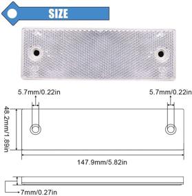 img 3 attached to Smseace 15 шт. белый отражатель наклейка водонепроницаемый пластиковый материал Stick-On/винтовые отверстия, используемые для грузовика