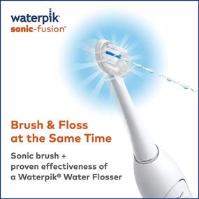 img 3 attached to 🚿 Waterpik Sonic-Fusion SF-02: Professional Water Flosser, Electric Toothbrush & Flossing Combo – White
