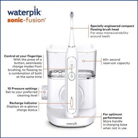 img 2 attached to 🚿 Waterpik Sonic-Fusion SF-02: Professional Water Flosser, Electric Toothbrush & Flossing Combo – White