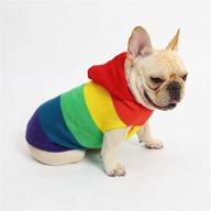 🌈 pasrld dog sweater: cozy rainbow pet knitwear for a warm and stylish fall/winter логотип