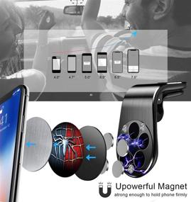 img 2 attached to Universal Magnetic Car Phone Mount, Air Vent Magnetic Cellphone Car Mount Holder, 360° Rotation Phone Holder for Car with Magnetic Stand, Compatible with All Smartphones (Color 8)