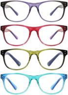 👓 ivnuoyi blue light blocking reading glasses for men and women - 4-pack, spring hinge readers, colorful computer eyeglasses to relieve eye fatigue - 2.0 strength logo