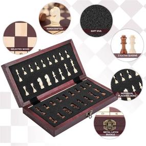 img 3 attached to Conveniently Portable Peradix Magnetic Checkers Backgammon: Play Anywhere!