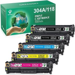 img 4 attached to 🖨️ GREENSKY Remanufactured Toner Cartridge Replacement - HP 304A 305A 312A 305X 312X, Canon 118 - 5 Pack