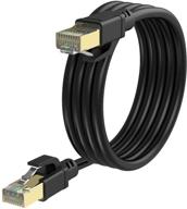 🔌 veetcom cat8 ethernet cable 15ft - high-speed 26awg cat8 lan network cable 40gbps, 2000mhz with gold plated rj45 connector - heavy duty weatherproof s/ftp uv resistant for modem, router, gaming, xbox - optimized for seo logo