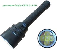 🔦 goldengulf professional scuba diving flashlight - 5pcs cree l2 led super bright 4800 lumen underwater 100m submarine light with battery and charger included: a comprehensive review logo