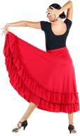 💃 danzcue flamenco dance skirt - elegant two ruffles for adult dancers logo